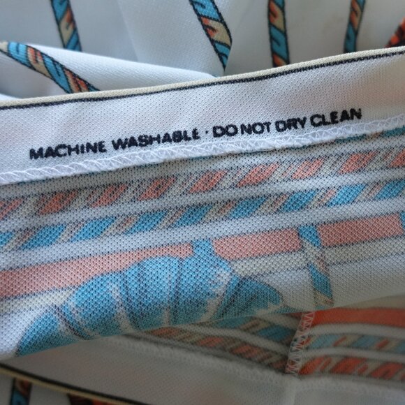 Trissi doubleknit polyester shells clams vacation vacay top S SM Small Medium M - Picture 11 of 16